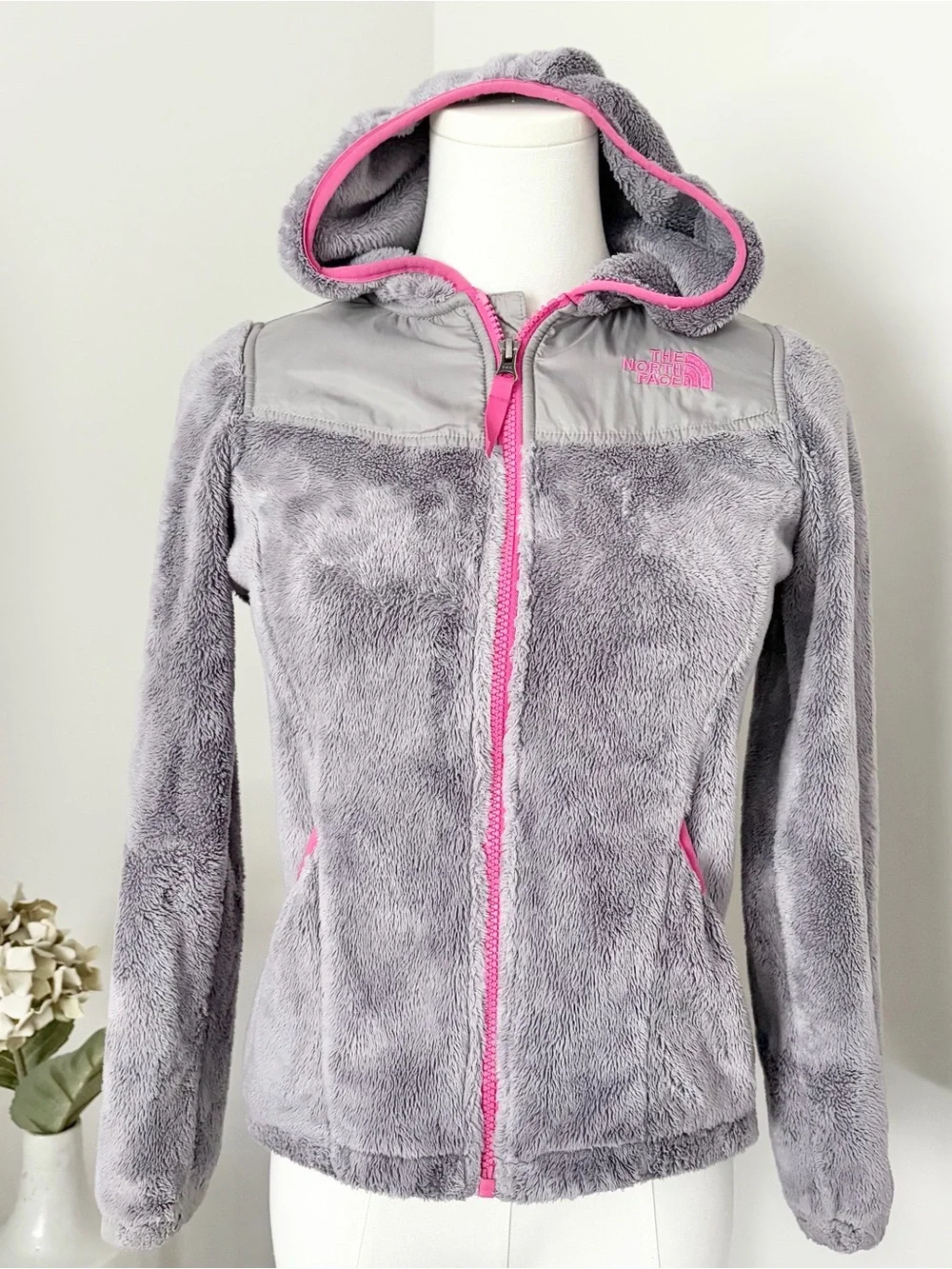 Girls North Face Furry Jacket